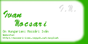 ivan mocsari business card